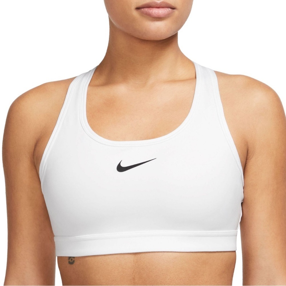 Nike Black and White Sports Bra with Moisture-Wicking Fabric